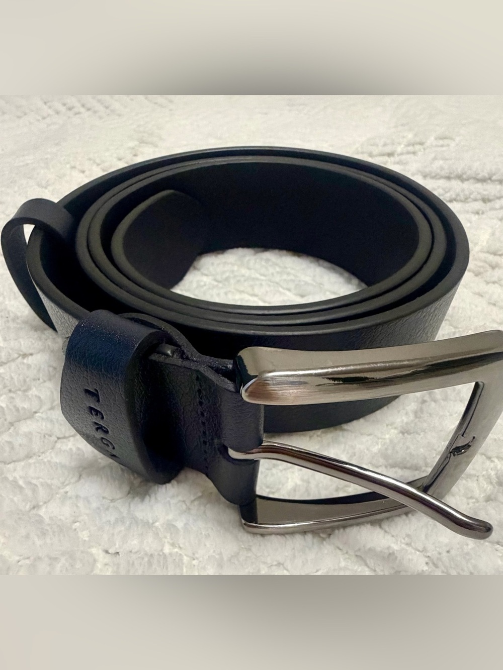 TERGAN MEN’S GENUINE LEATHER BELT BLACK NEW WITHOUT TAGS TURKISH BRAND